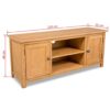 TV Cabinet 120x35x48 cm Solid Oak Wood