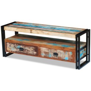 Industrial TV Cabinet Solid Reclaimed Wood