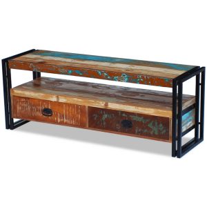 Industrial TV Cabinet Solid Reclaimed Wood