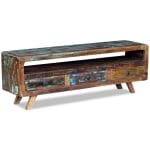 TV Cabinet with 3 Drawers Solid Reclaimed Wood 5