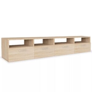TV Cabinets 2 pcs Chipboard 95x35x36 cm Oak