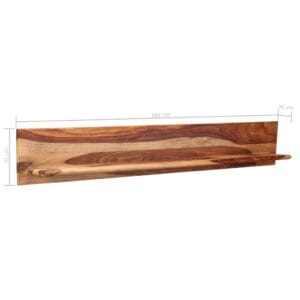 Wall Shelves 2 pcs 169x26x20 cm Solid Sheesham Wood