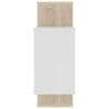 Wall Shelves White and Sonoma Oak 104x24x60 cm Chipboard