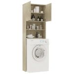 Washing Machine Cabinet Sonoma Oak 64×25