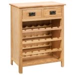 Wine Cabinet 72x32x90 cm Solid Oak Wood 1