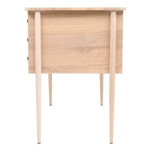 Writing Desk with Drawers 120x55x76 cm Oak and Black