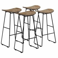 Bar Chairs 4 pcs Reclaimed Teak 41x30x74 cm