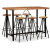 Bar Set 7 Pieces Solid Sheesham and Reclaimed Wood