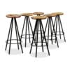 Bar Set 7 Pieces Solid Sheesham and Reclaimed Wood