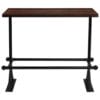 Bar Table Solid Reclaimed Wood Dark Brown 120x60x107 cm