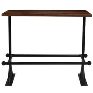 Bar Table Solid Reclaimed Wood Dark Brown 150x70x107 cm