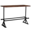 Bar Table Solid Reclaimed Wood Dark Brown 150x70x107 cm