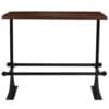 Bar Table Solid Reclaimed Wood Dark Brown 180x70x107 cm