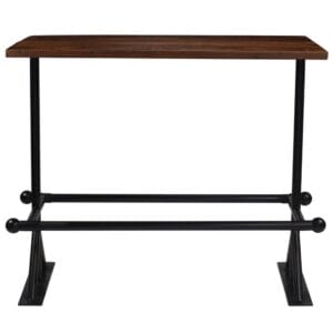 Bar Table Solid Reclaimed Wood Dark Brown 180x70x107 cm