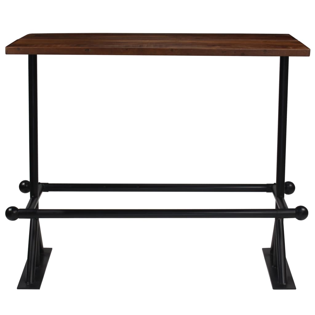 Bar Table Solid Reclaimed Wood Dark Brown 180x70x107 cm