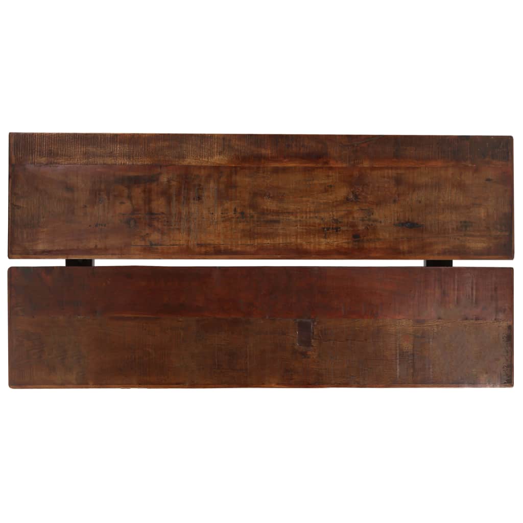 Bar Table Solid Reclaimed Wood Dark Brown 180x70x107 cm