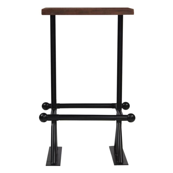 Bar Table Solid Reclaimed Wood Dark Brown 60x60x107 cm