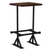 Bar Table Solid Reclaimed Wood Dark Brown 60x60x107 cm