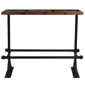 Bar Table Solid Reclaimed Wood Multicolour 180x70x107 cm