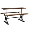 Bar Table with Benches Solid Reclaimed Wood 180x50x107 cm