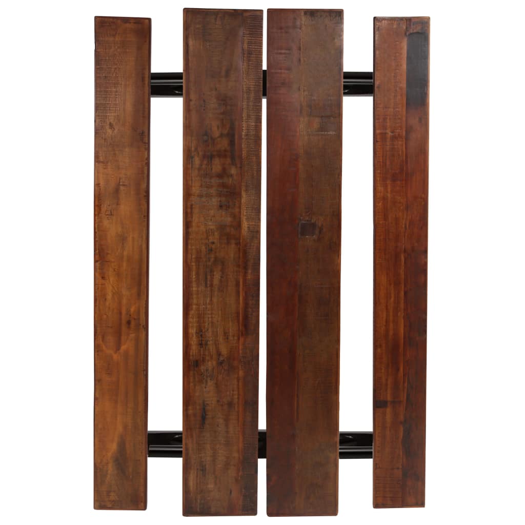 Bar Table with Benches Solid Reclaimed Wood 180x50x107 cm