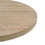Bistro Table MDF and Steel Round 60×75 cm Oak Colour 5