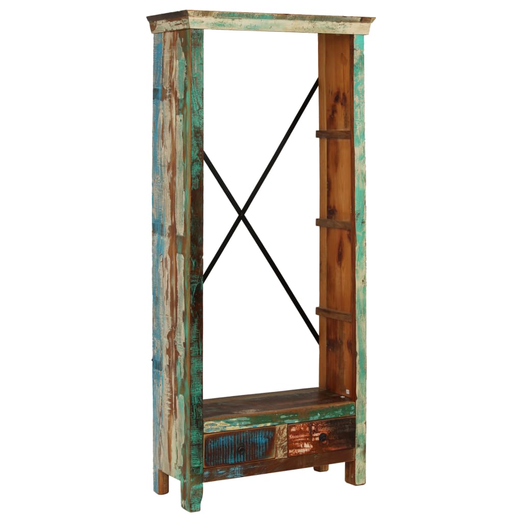 Bookcase Solid Reclaimed Wood 80x35x180 cm