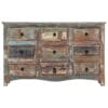 Chest of Drawers 130x40x80 cm Solid Reclaimed Wood