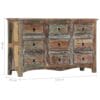 Chest of Drawers 130x40x80 cm Solid Reclaimed Wood