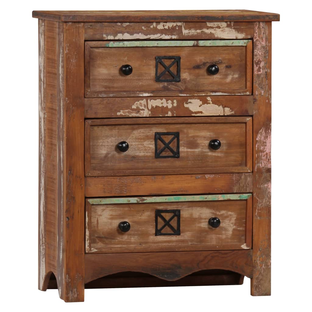 Chest of Drawers 60x30x75 cm Solid Reclaimed Wood