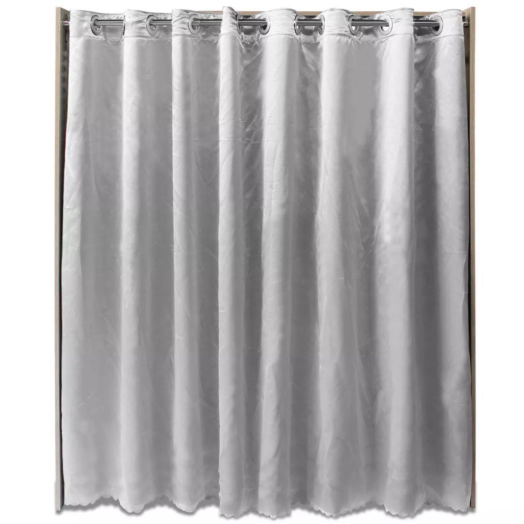 Clothes Cabinet with Curtain Adjustable in Width 121-168 cm Oak