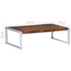 Coffee Table 120x60x35 cm Solid Reclaimed Wood