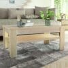 Coffee Table Chipboard 110x65x48 cm Oak