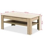 Coffee Table Chipboard 110x65x48 cm Oak 7