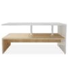 Coffee Table Chipboard 90x59x42 cm Oak and White