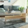 Coffee Table Chipboard 90x59x42 cm Oak