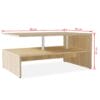 Coffee Table Chipboard 90x59x42 cm Oak