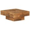 Coffee Table Solid Reclaimed Sleeper Wood 70x70x30 cm