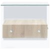 Coffee Table with Drawer 50x50x45 cm Tempered Glass