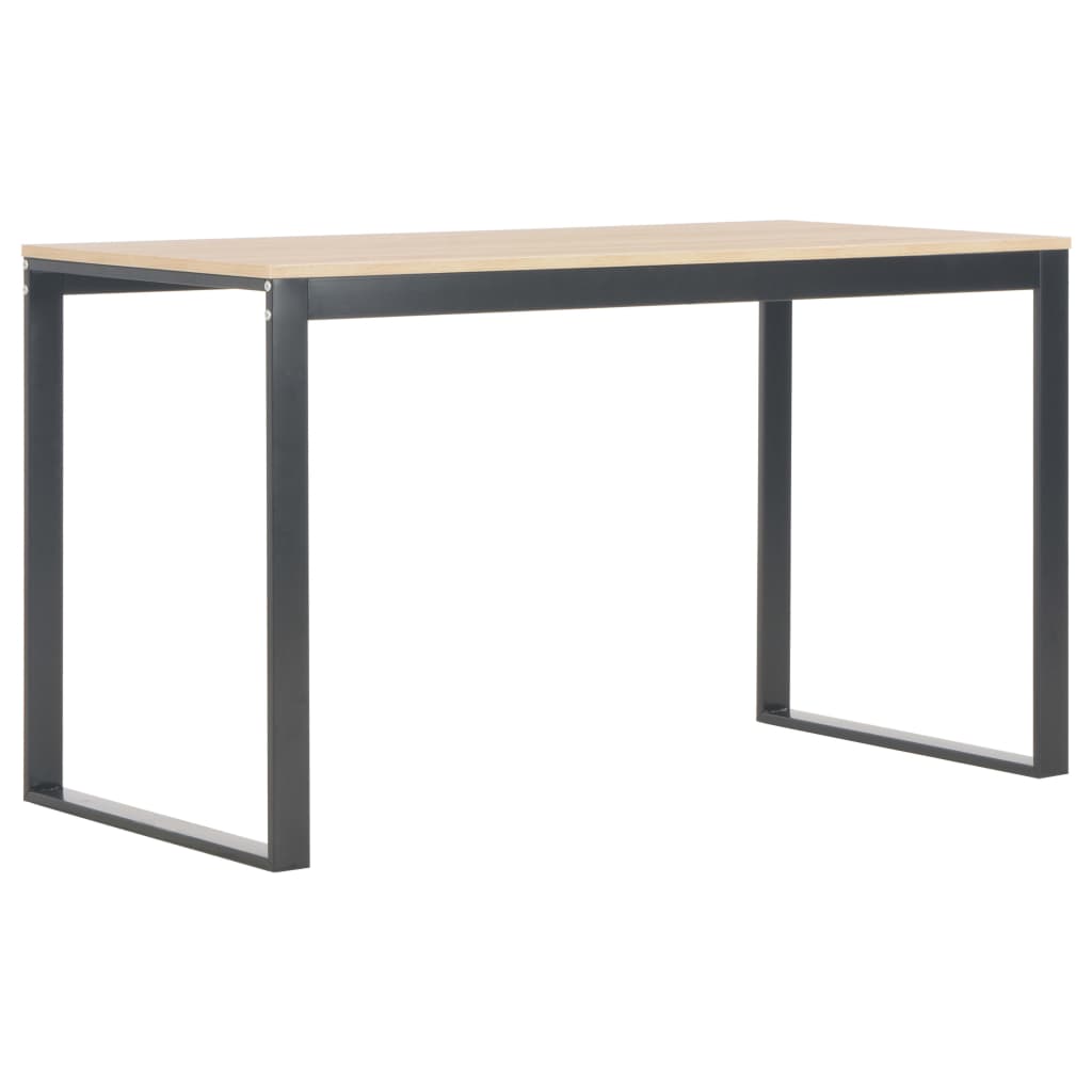 Computer Desk Black and Oak 120x60x73 cm