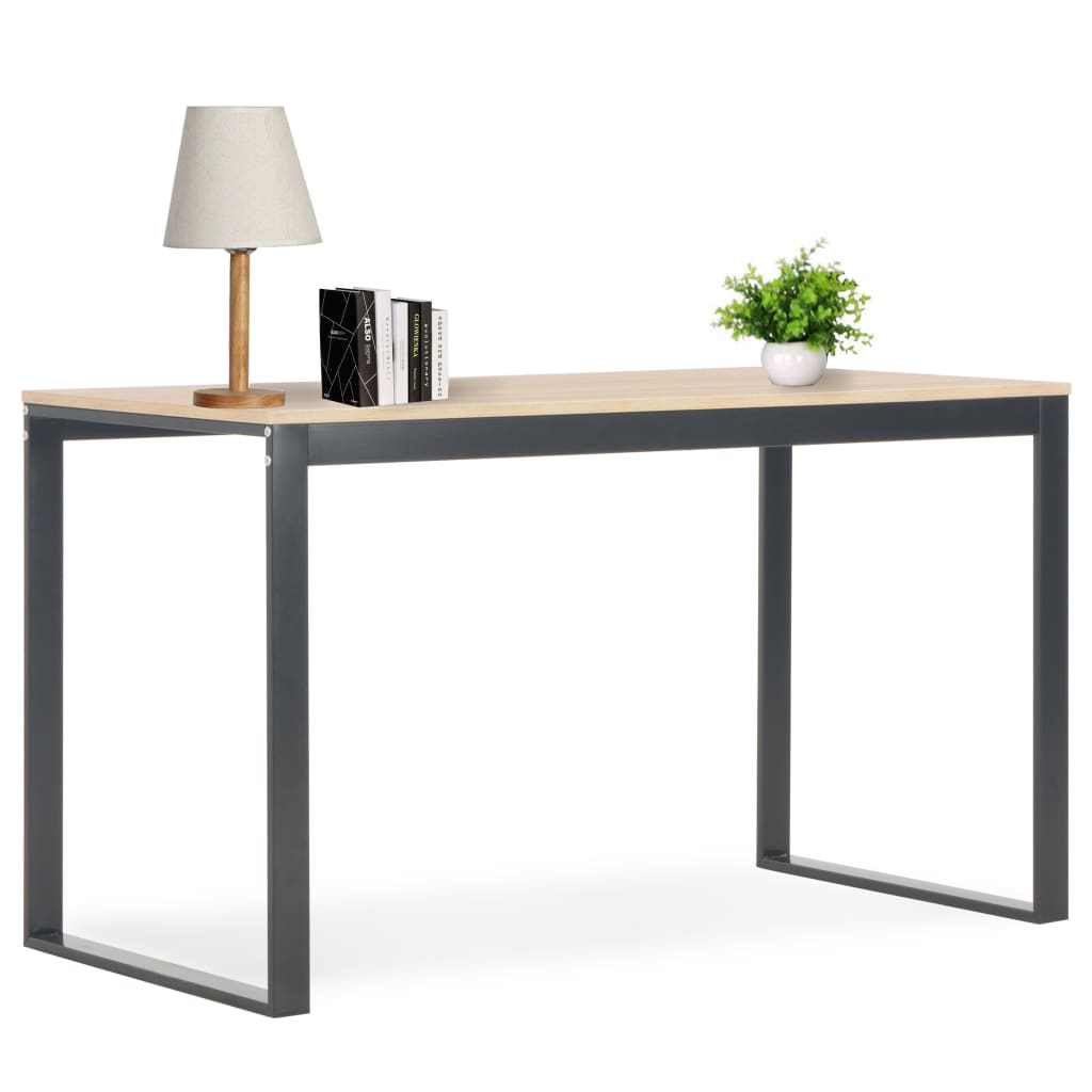 Computer Desk Black and Oak 120x60x73 cm