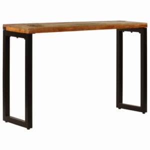 Console Table 120x35x76 cm Solid Reclaimed Wood and Steel