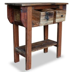Console Table Solid Reclaimed Wood 80x35x80 cm