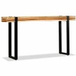 Console Table Solid Reclaimed Wood Adjustable 3
