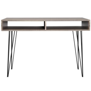 Grey Desk with 2 Compartments