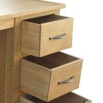 Desk with 3 Drawers 106x40x75 cm Solid Oak Wood 5