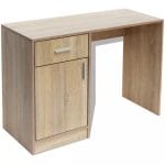 Desk with Drawer and Cabinet Oak 100x40x73 cm 2