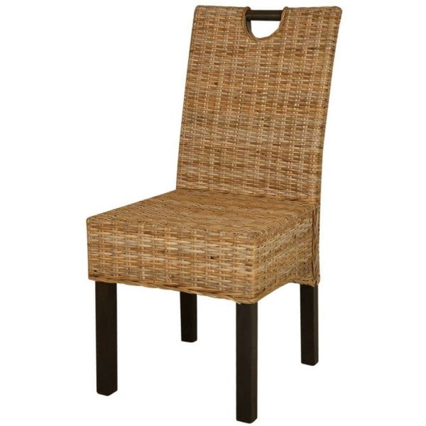Dining Chair 4 Pcs Kubu Rattan Mango Wood