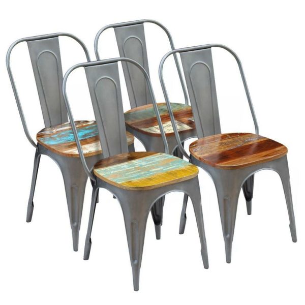 Dining Chairs 4 pcs Solid Reclaimed Wood 47x52x89 cm