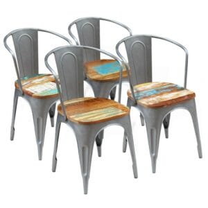 Dining Chairs 4 pcs Solid Reclaimed Wood 51x52x80 cm